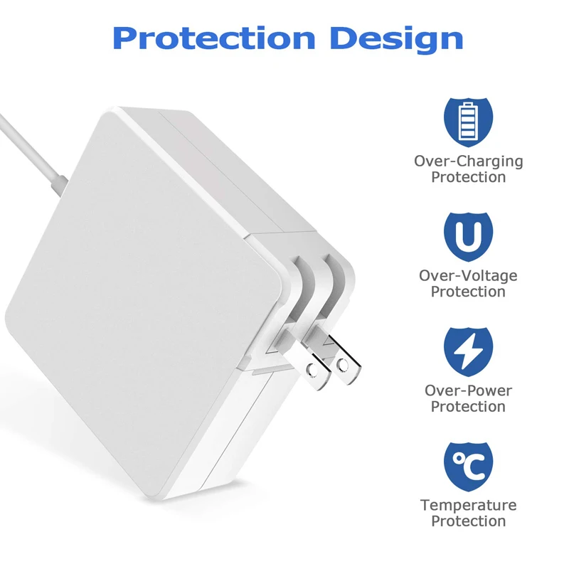 45W 60W 85W Magnetic*2 T-Tip Laptop Power Adapter Charger For Apple Macbook Air Pro A1435 A1502 A1398 13 15 17'' After 2012 Year
