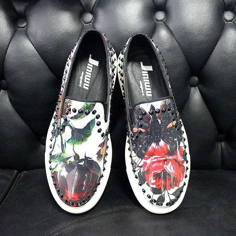 

New Butterfly Shoes Men's Four Seasons Casual Single Shoes Fashion Versatile Lefu Shoes Convenient Driving Sports