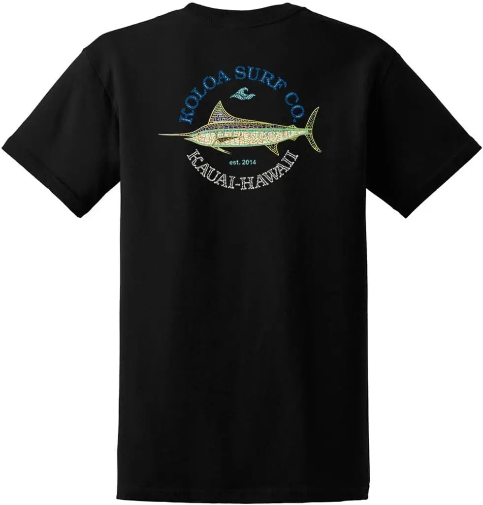 Koloa Surf Mens ol' Koloa Logo Heavyweight Cotton T-Shirt in Reg Big and Tall