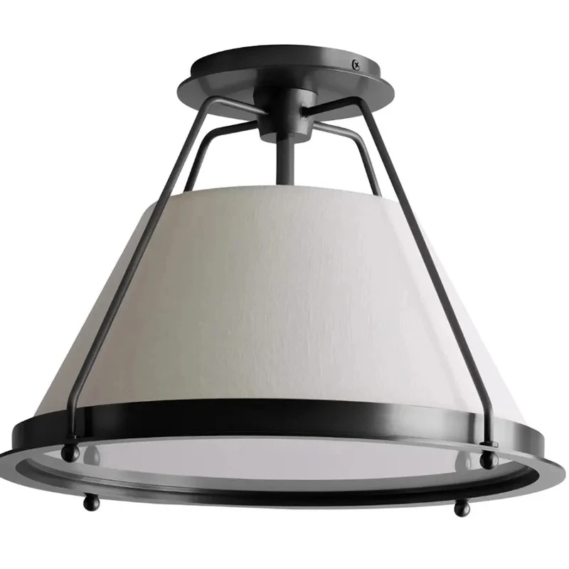 Modern Minimalist Vintage Fabric Ceiling Light Living Room Villa Bar Counter Bedroom Table Apartment Household Goods Chandelier