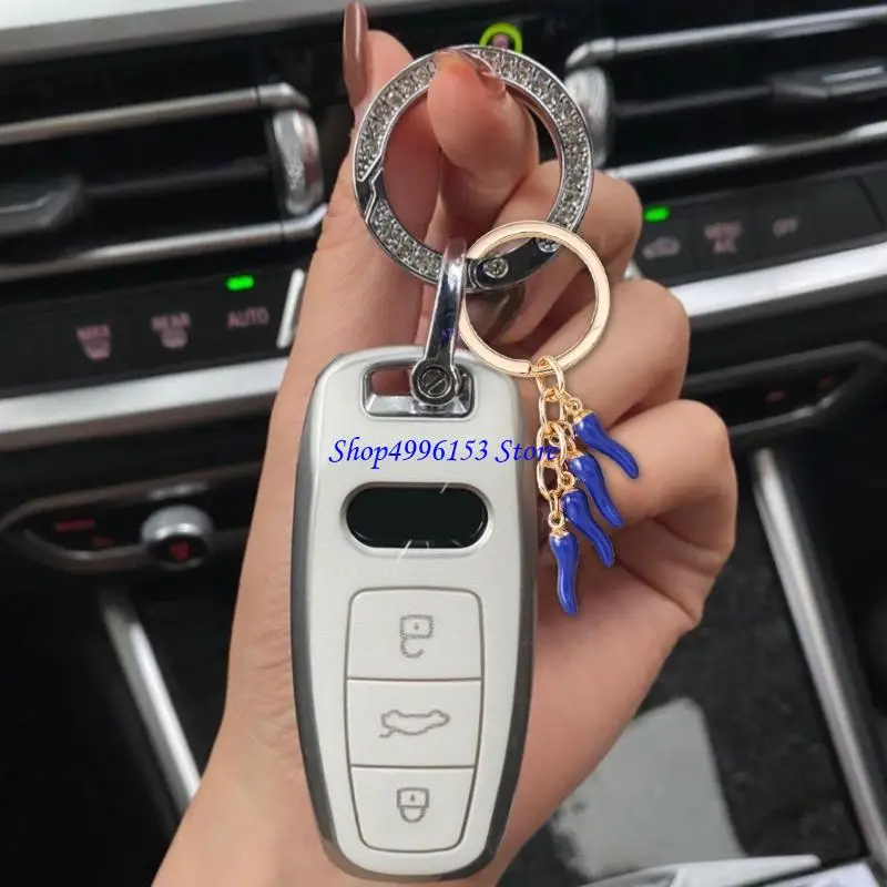 Q0KE Compact Chili Keychain Appearance Lightweight Practical Gift Option