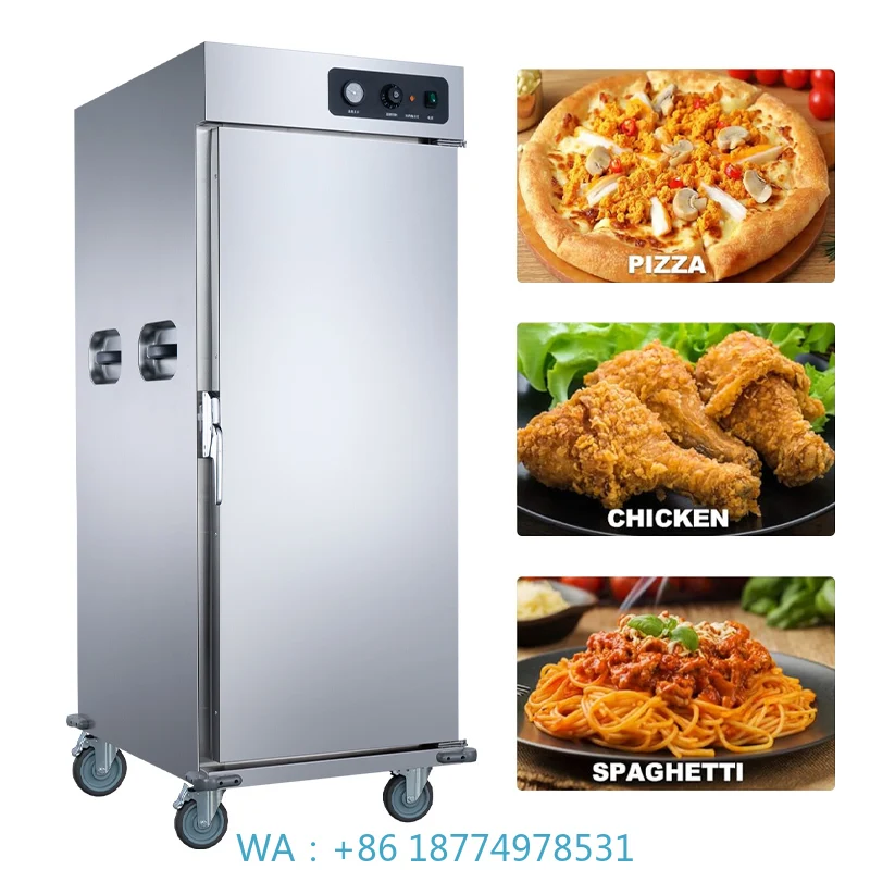 Holding Warmer Cart Upright Heated Holding Cabinet for Use Electric Mobile Kitchen Hotel Supermarket Banquet Display Hot Food