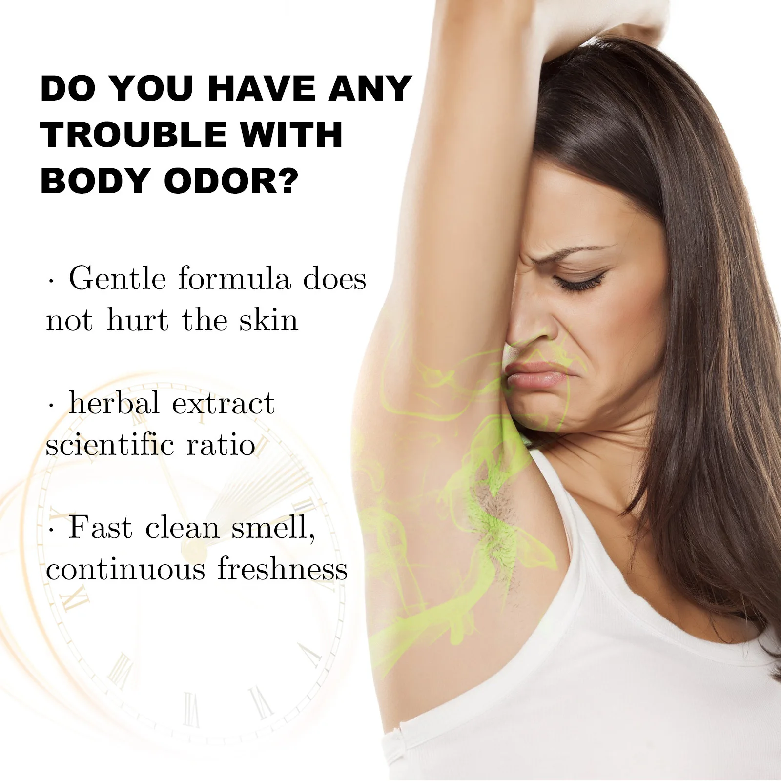 Körper-Deodorant-Stick, Vanille, Kokosnuss, natürliche Achselhöhlen, Geruchscreme, entfernt tragbare Frische, langanhaltender Duftbalsam