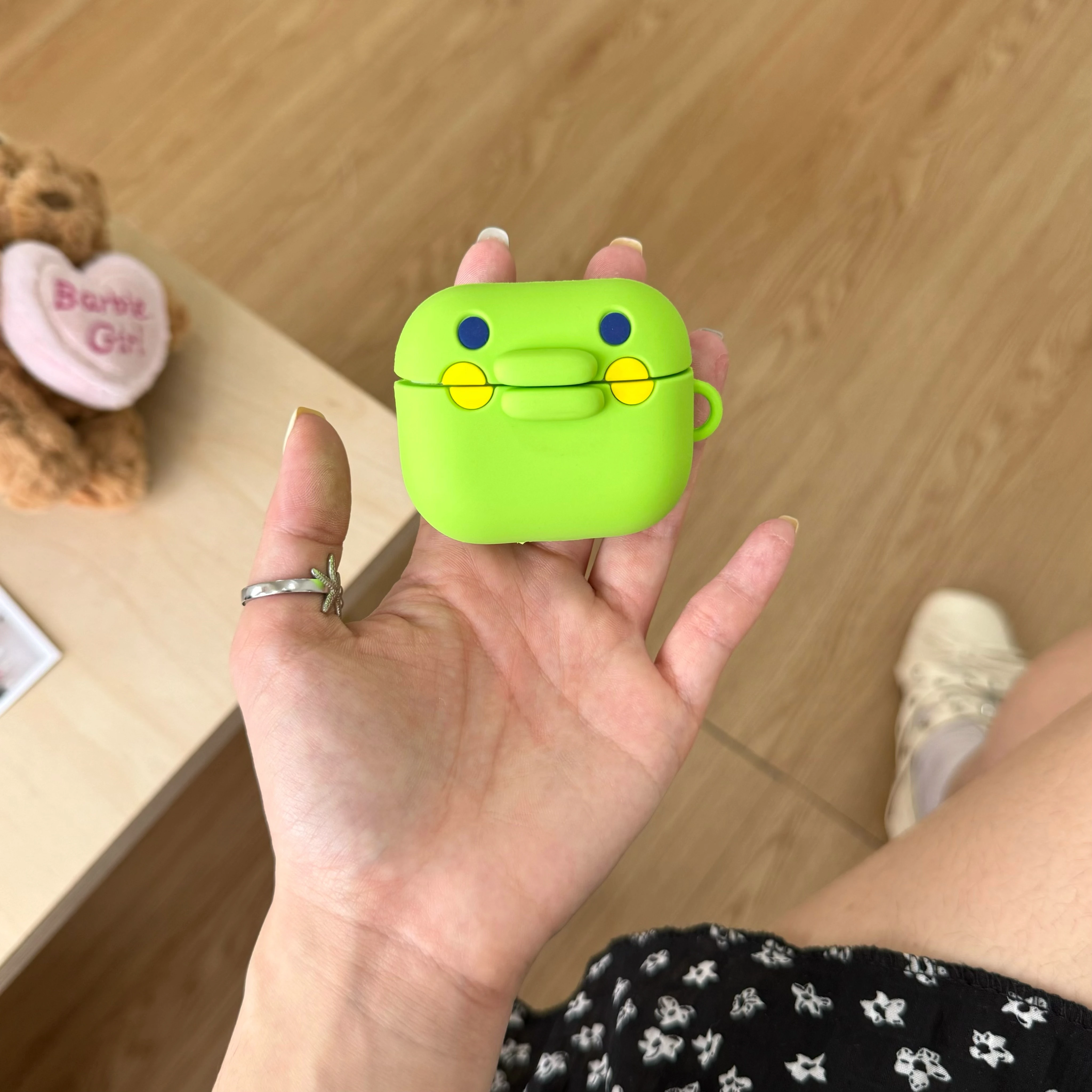 3D Cartoon Cute Green Monster  Earphone Protective Cases for Apple  AirPods 4 3 2 1 pro2  headphone cover