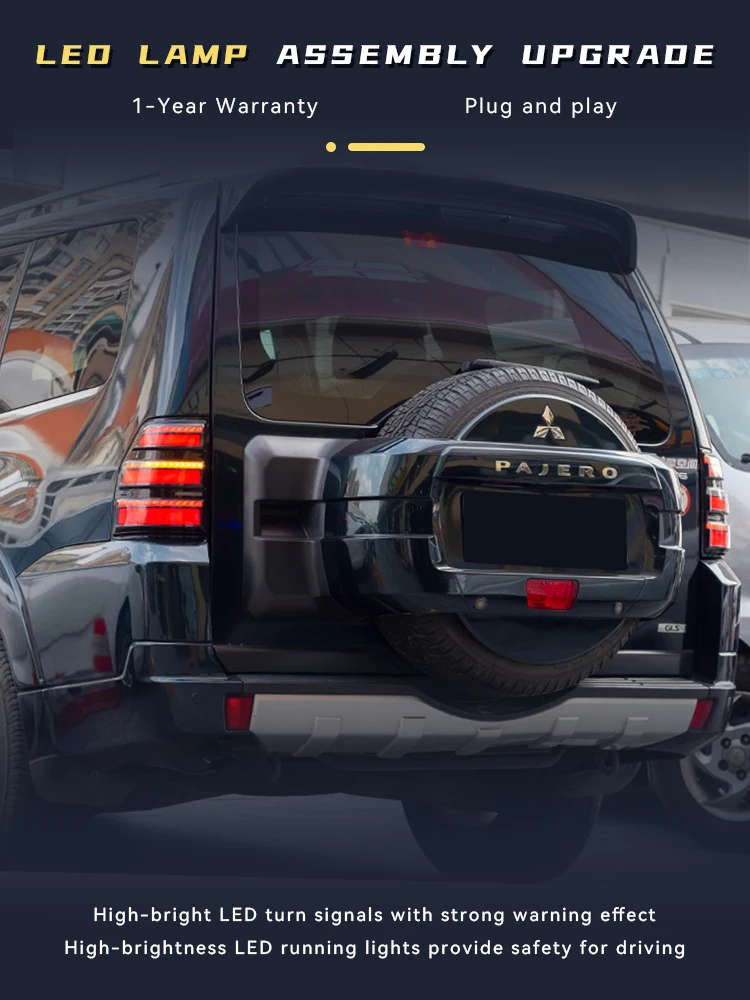 

Tail Lights For Mitsubishi Pajero 2006-2020 V93 V97 V87 LED DRL Modified Assembly Taillights Dynamic Turn Signal Rear Accessory