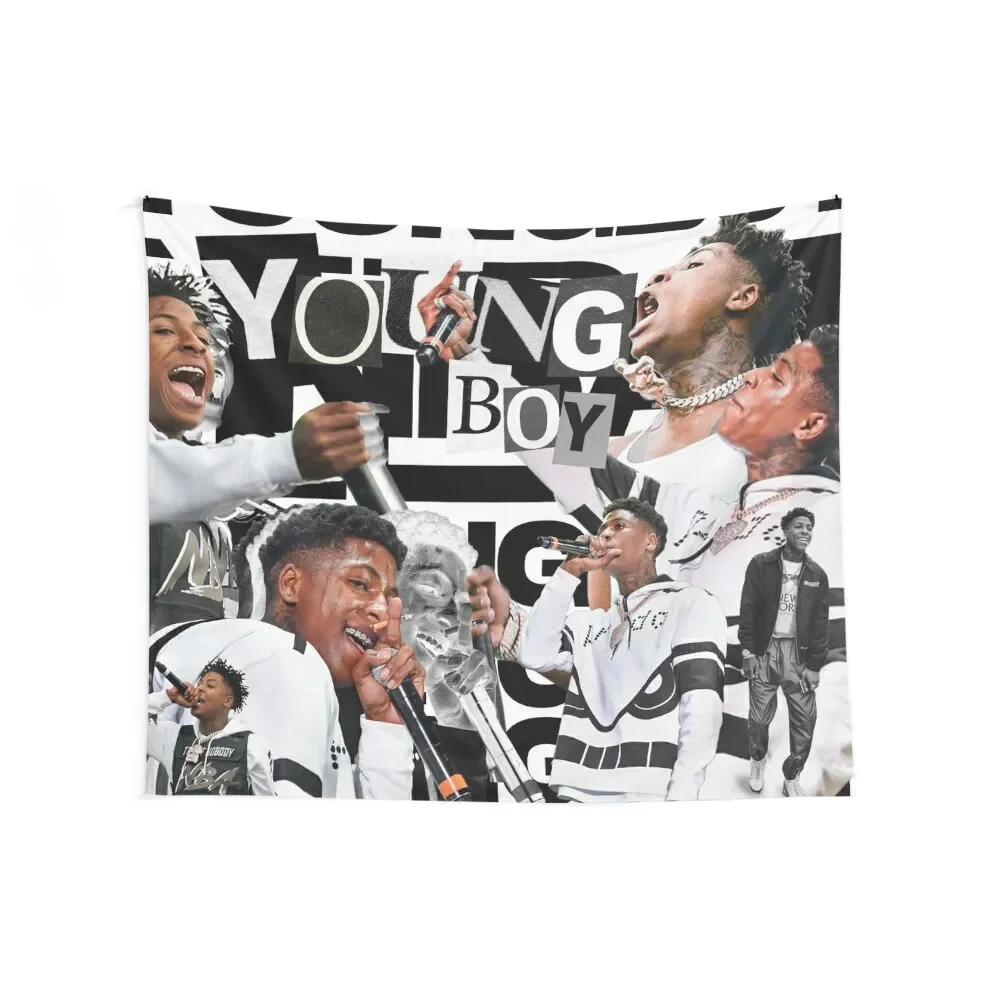 Youngboy B&W Billionaire Collage Tapestry Aesthetic Room Decorations Decoration Bedroom Tapestry