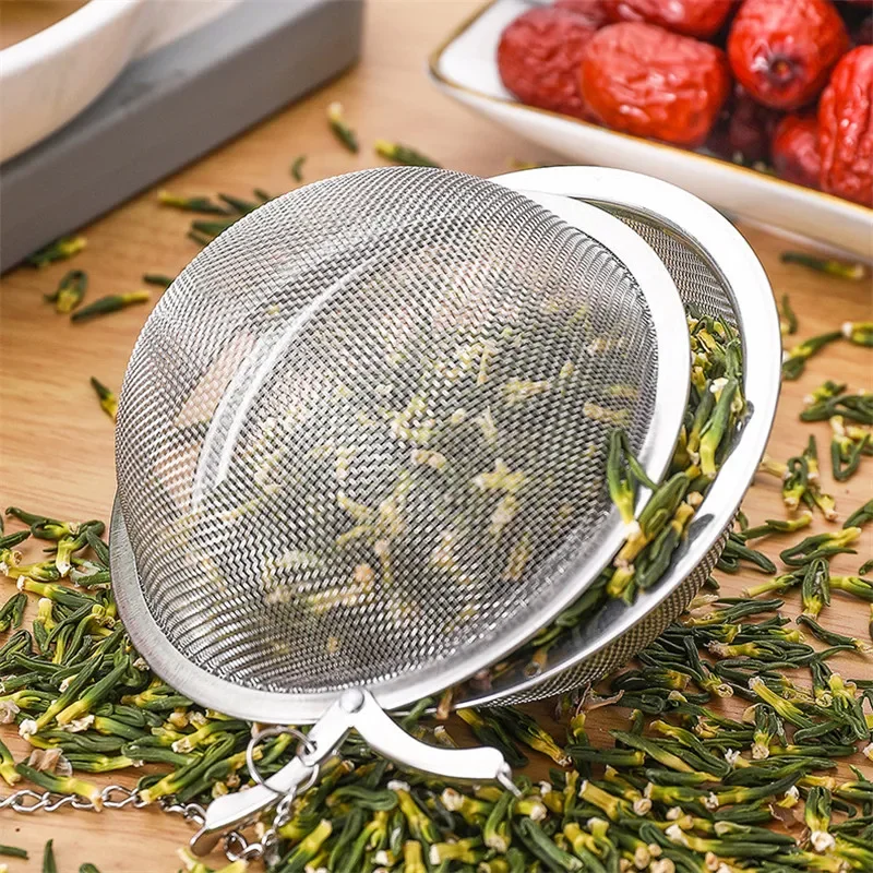 3 Size Stainless Steel Tea Ball Strainer Tea Infuser Sphere Locking Spice Tea Mesh Infuser Tea Filter Strainers Kitchen Tools