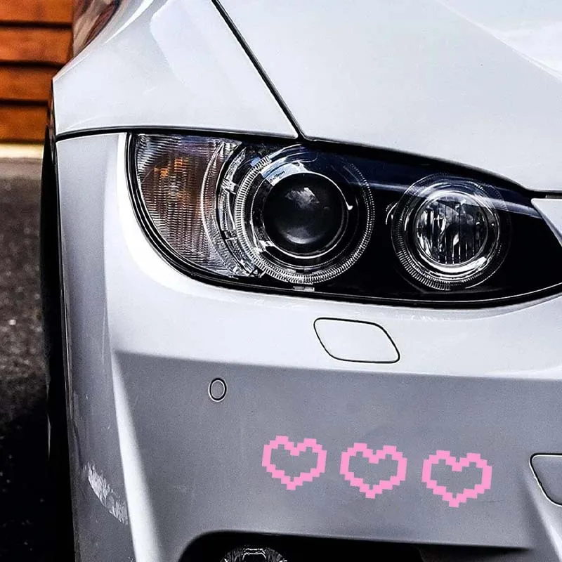 Mosaic heart car sticker 1 piece, rearview mirror sticker, multi-functional all-in-one, car decoration and car accessories
