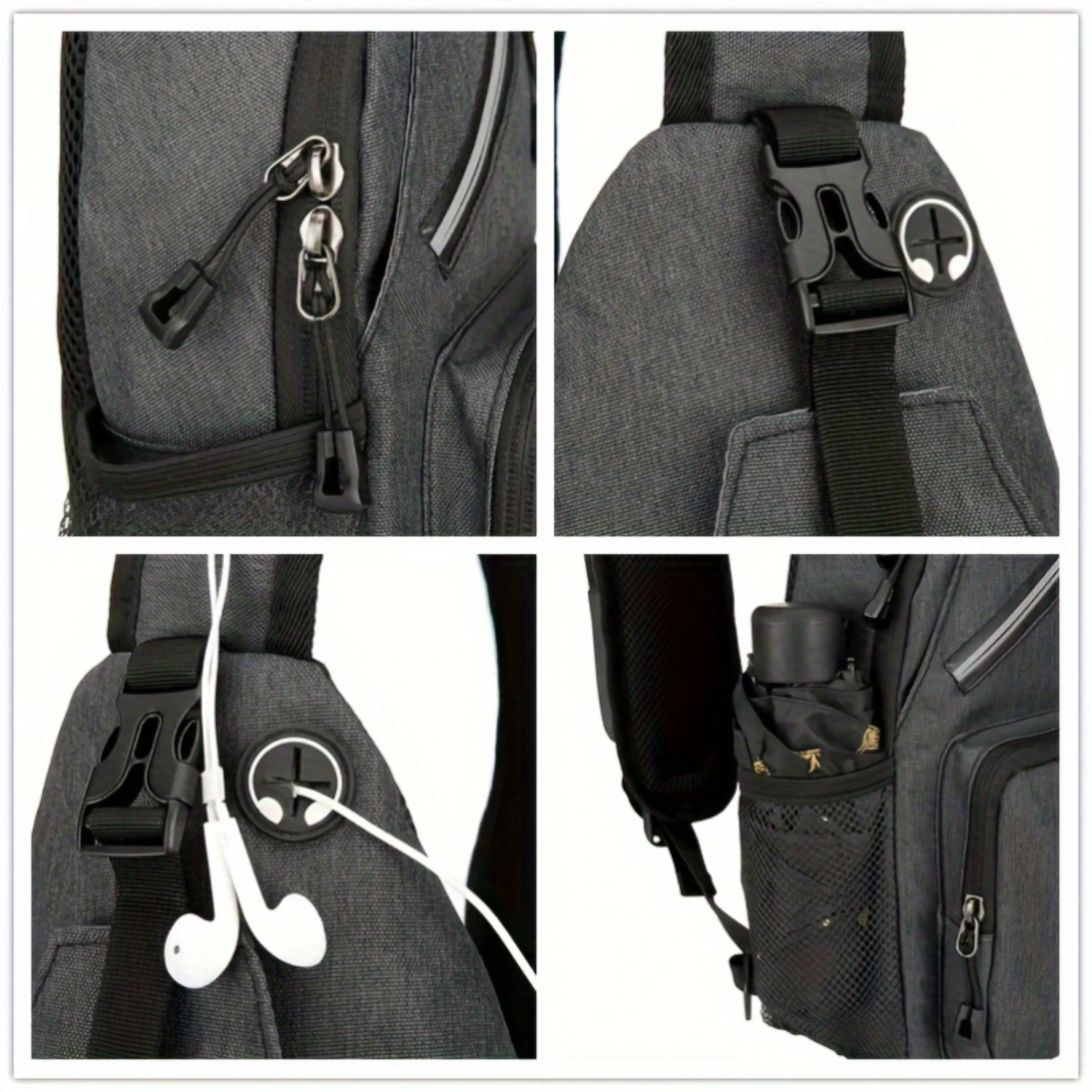 

Lightweight Crossbody Sling Backpack for Women Men - Large Shoulder Bag for Hiking Traveling