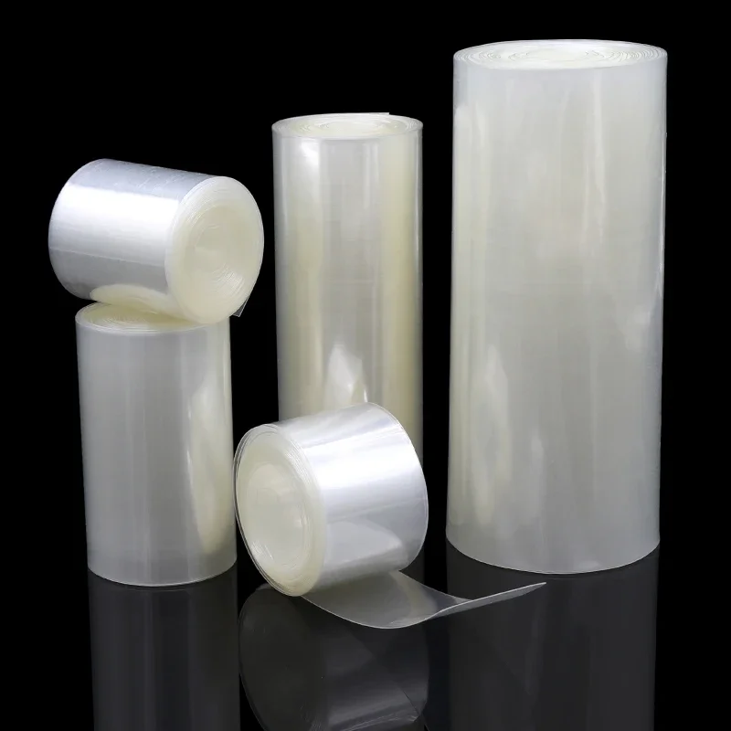 2/3/5/10 متر عرض 15 مللي متر ~ 103 مللي متر بولي كلوريد الفينيل أنبوب الانكماش الحراري الحرارة تقلص التفاف علبة فيلم الليثيوم لحزم البطارية أسود أزرق واضح