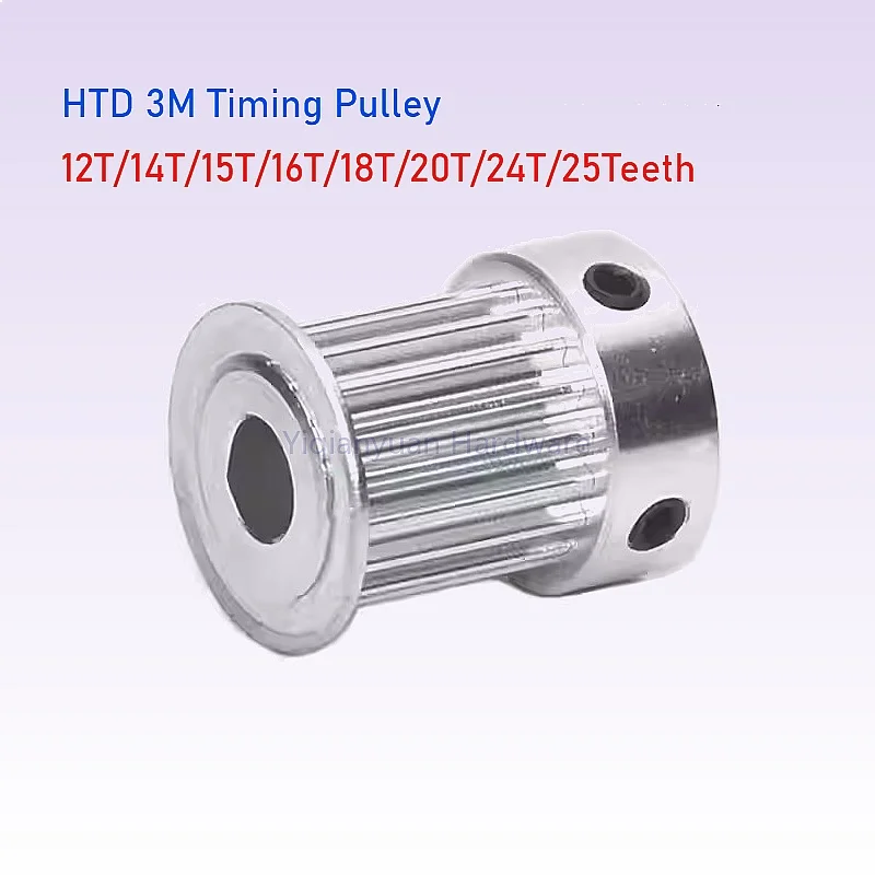 Yiqianyuan HTD 3M Timing Pulley 12T-25T Teeth Bore 4-15mm K Type Synchronous Wheel Belt Width 15mm