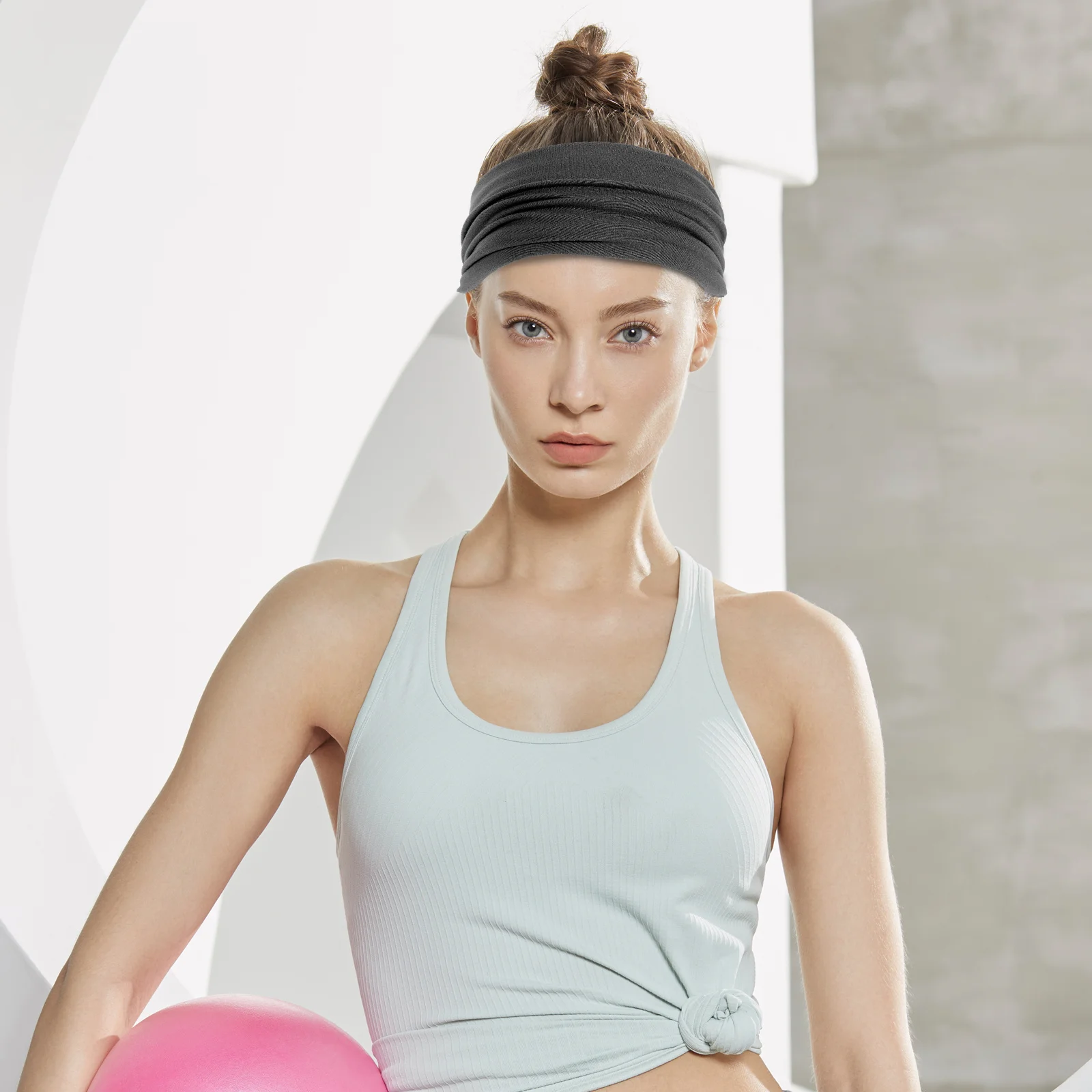 

3Pcs Women Wide Elastic Headbands Knotted Sweat Wicking Non-Slip Hair Bands for Fitness Running Gym Yoga Sports