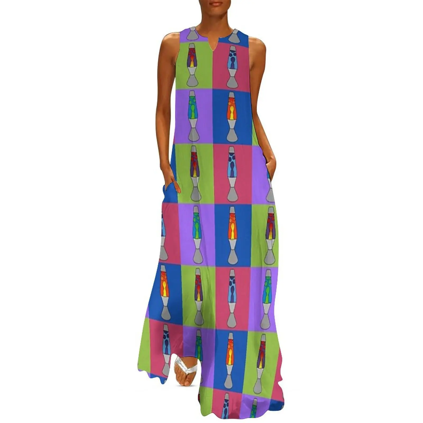 

WARHOL LAVA LAMPS Long Dress evening dresses ladies Beachwear wedding dresses for parties evening dress woman