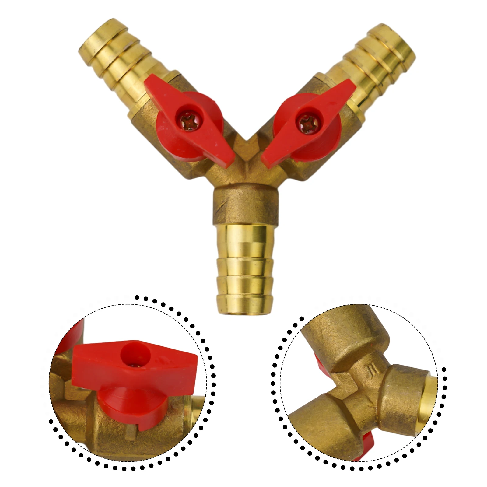 

12mm Brass Hose Y Shut Off Valve Suitable for Garden Irrigation Aquarium Supplies and Various Pipe Connections