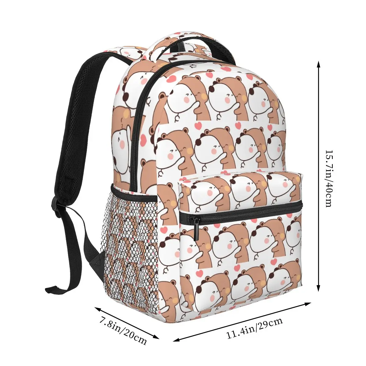 Cartoon Bear And Panda Bubu Dudu Student Backpack School Bag Hiking Travel Daypack for Men Women Fashion Bookbag Shoulder Bags