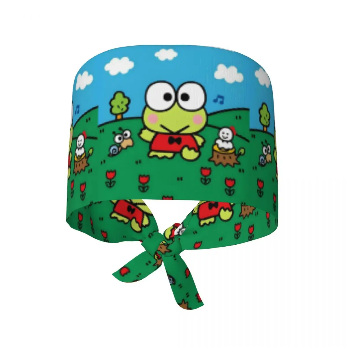 مخصص سانريو Keroppi الكرتون تنظيف قبعة العمل مريحة الرجال النساء فرك قبعة الجراحية قبعة ممرضة الدعك قبعة ممرضة
