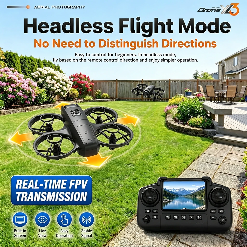 Drone Rc Full Form - ZNLYRION YL3PK Mini Full Protective Drone