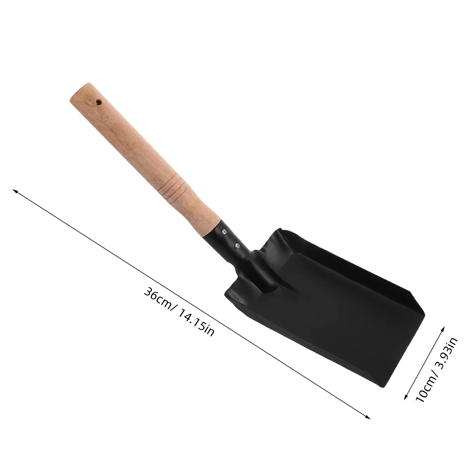 พลั่วขุดดินอเนกประสงค์สำหรับใช้งานกลางแจ้ง หัวเหล็ก ด้ามไม้ เหมาะสำหรับปลูกต้นไม้ ตั้งแคมป์ ทำความสะอาดเถ้าถ่านเตาผิง