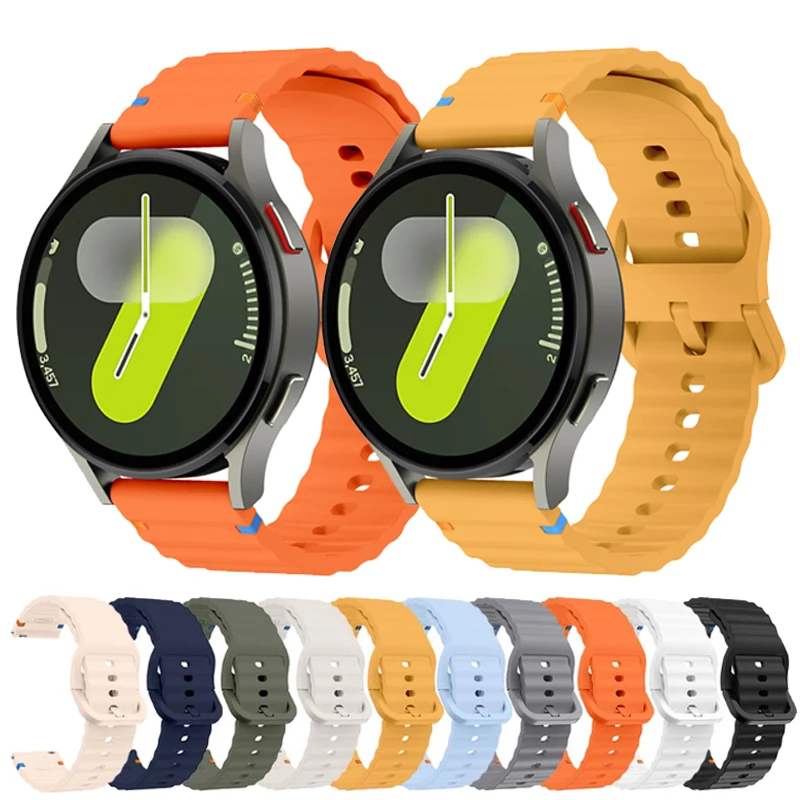 

20mm Silicone Strap For Samsung Galaxy Watch 7/6/5/4/FE 40mm 44mm Watchband Wristband For Huami Amazfit GTS 4 3 2 2e Mini Strap