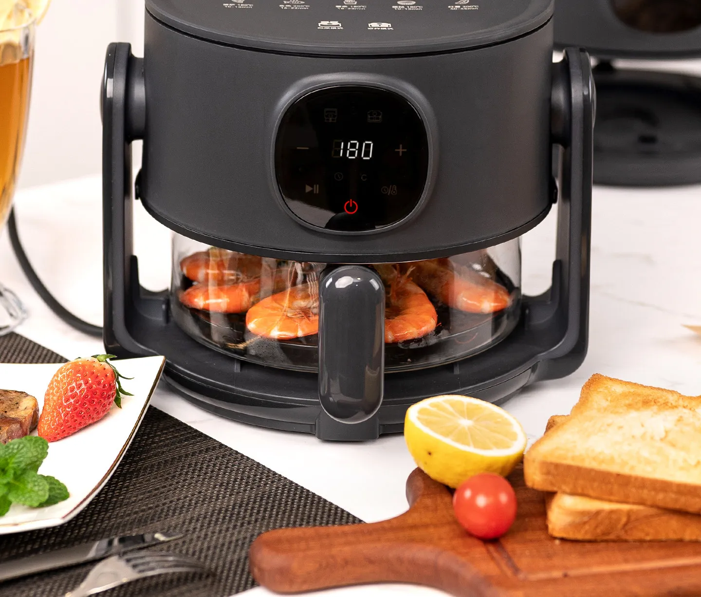 Rotary Flip Air Fryer Multifunctional Cooking Pot Household Visual