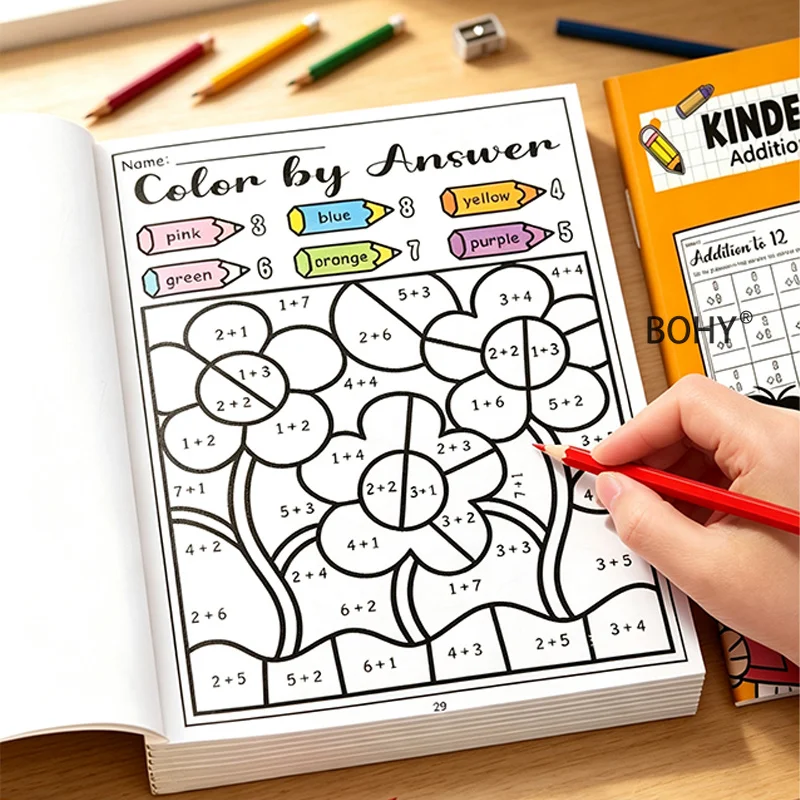 1 Picture Based Addition and Subtraction Thinking Exercise Book, 32 Pages, Are Accompanied By Fun Hand Drawn Illustrations