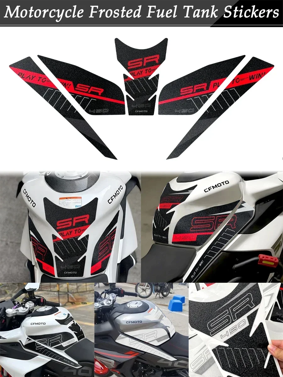 AliExpress NONE For CFMOTO 450SR Motorcycle Fuel Tank Pad Stickers 3M Frosted Anti-slip Body Oil Tank Modification Moto Bike Decals Accessories