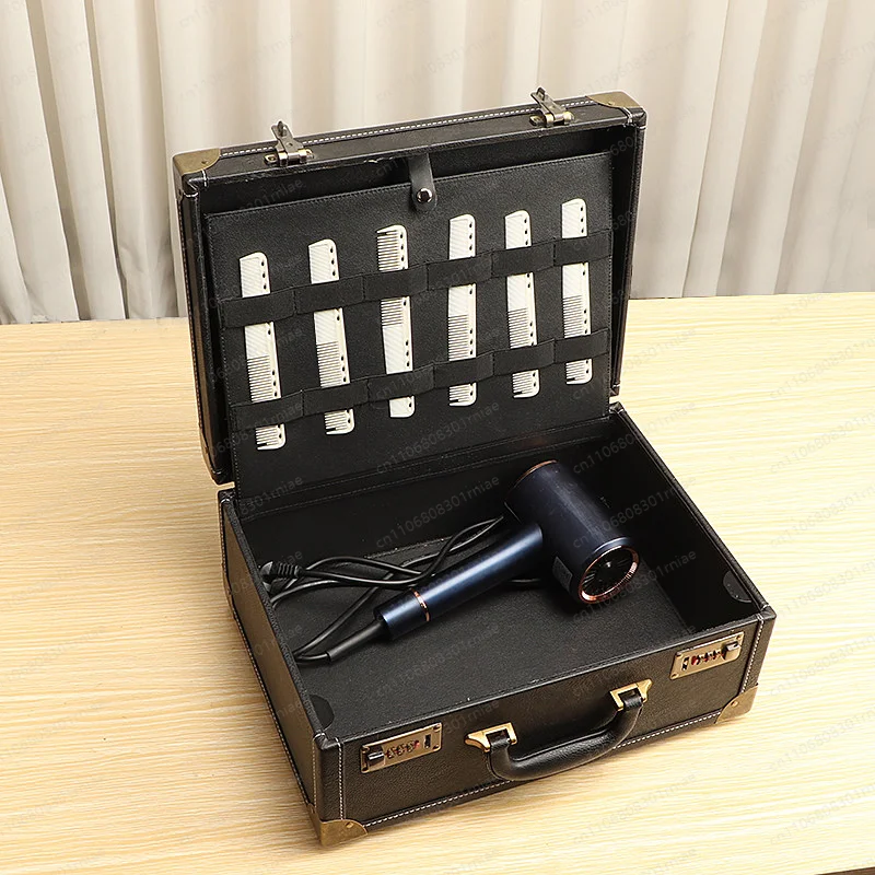 Barber shop hairdressing toolbox, hairstylist special haircut box, scissor bag, hairdresser tool storage box, large capacity