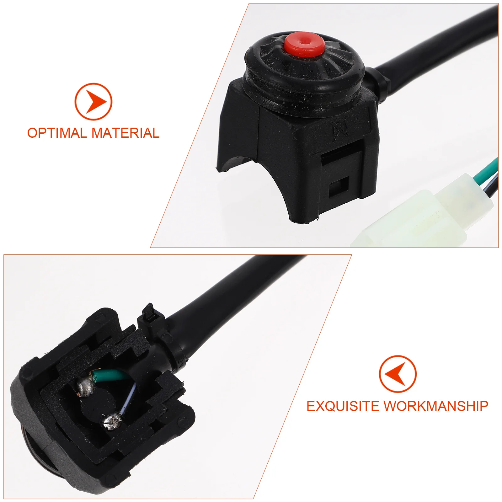 

2Pcs Motorcycle Kill Switch Motorbike Stop Durable High-Quality Plastic Horn Button Easy Installation Reliable Performance