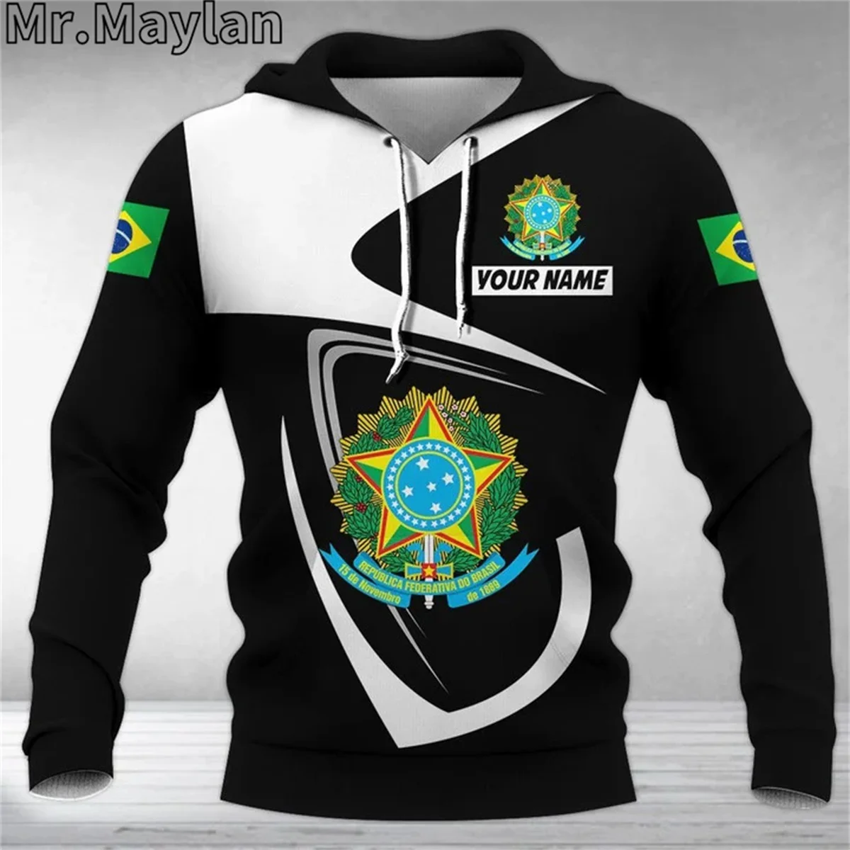 PERSONALIZED BRAZIL FLAG 3D Printed Jacket Men/women Hoodie Unisex Casual Streetwear Sweatshirts Pullover Sudadera Hombre JK011