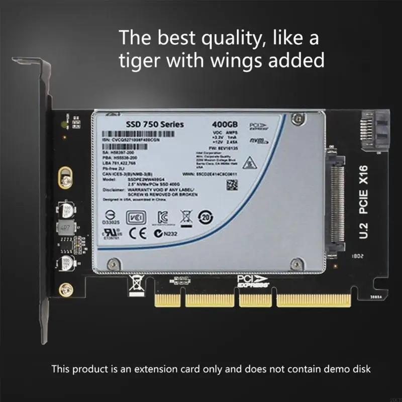 20CB PCI-Express X16 Tarjeta Riser PCI-E a NVME SSD Adaptador