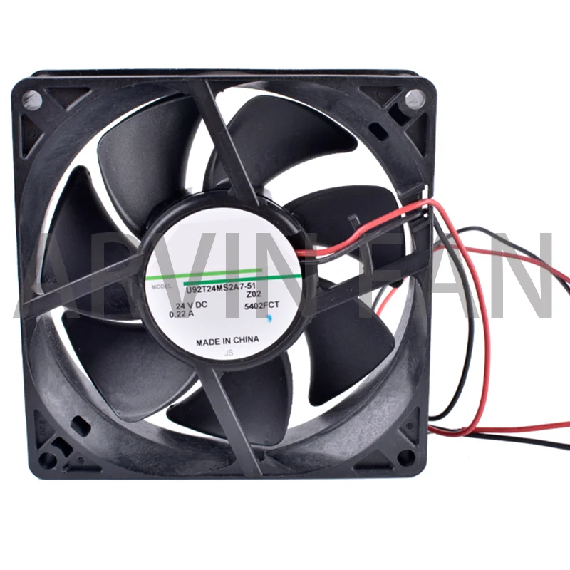 COOLING REVOLUTION U92T24MS2A7-51 9cm 90mm 92mm 9025 9225 24V 0.22A Two-wire Double-ball Bearing Inverter IPC Cooling Fan