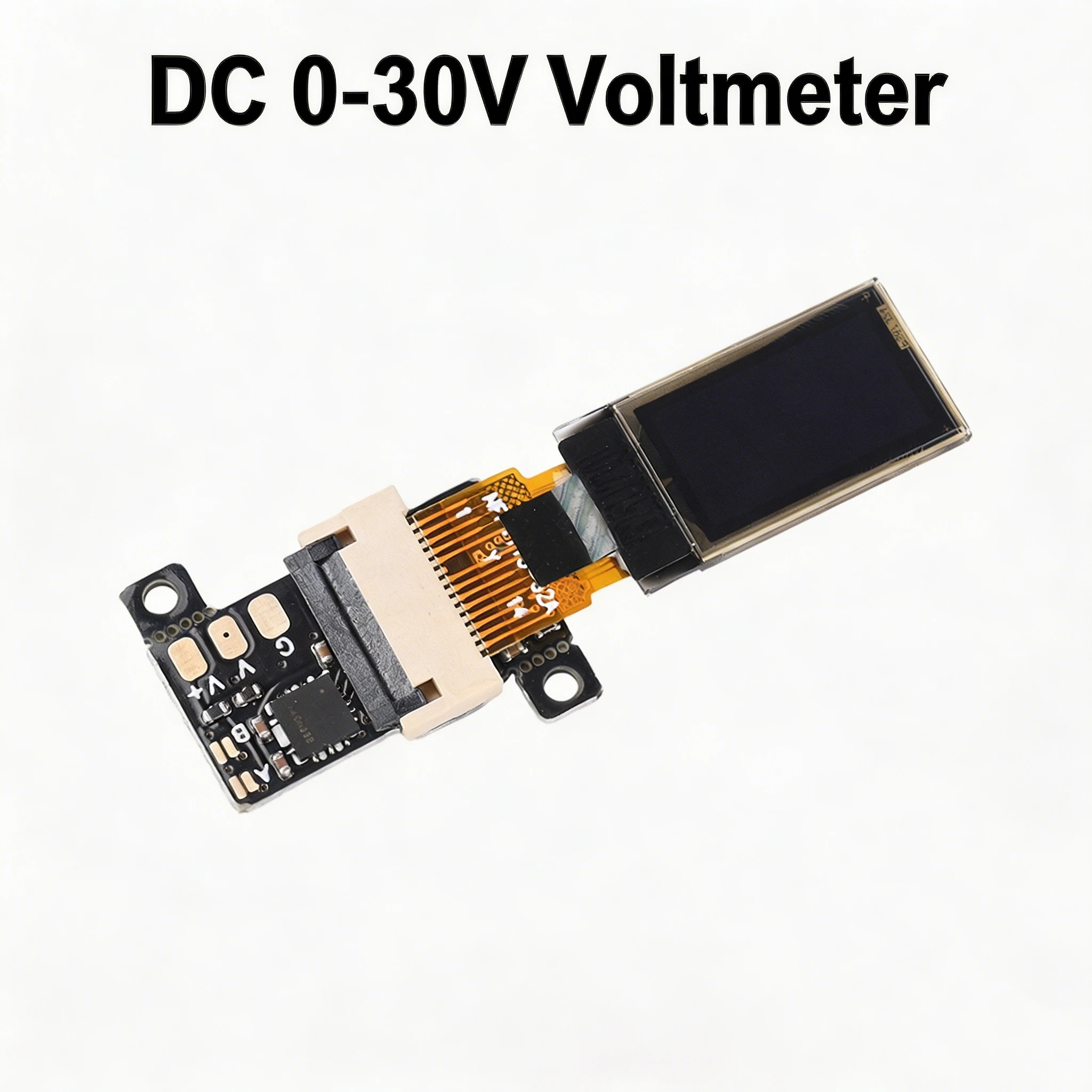 High Precision ADC 0-30V DC Digital Voltmeter, Ultra-Slim Mini 0.5 Inch OLED Display Voltage Tester for Car/Battery