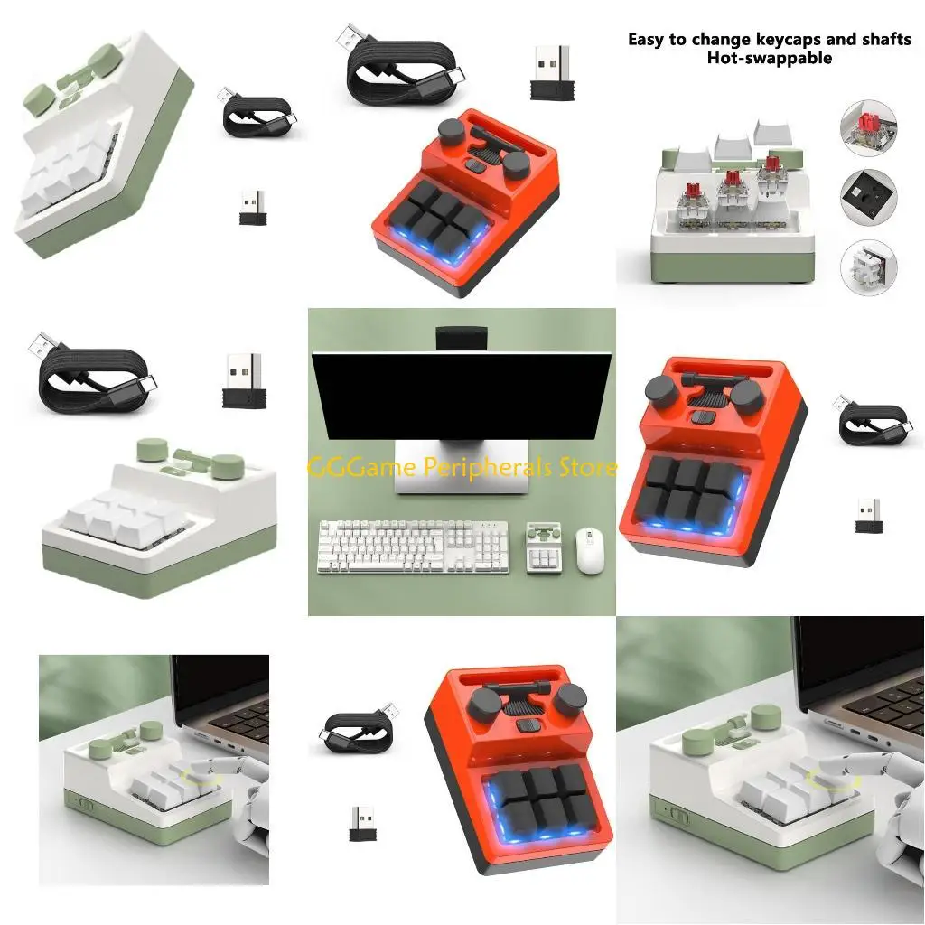 

U55B Programmable 6 Macros Keyboards with Lighting Keypad for Creative Tasks