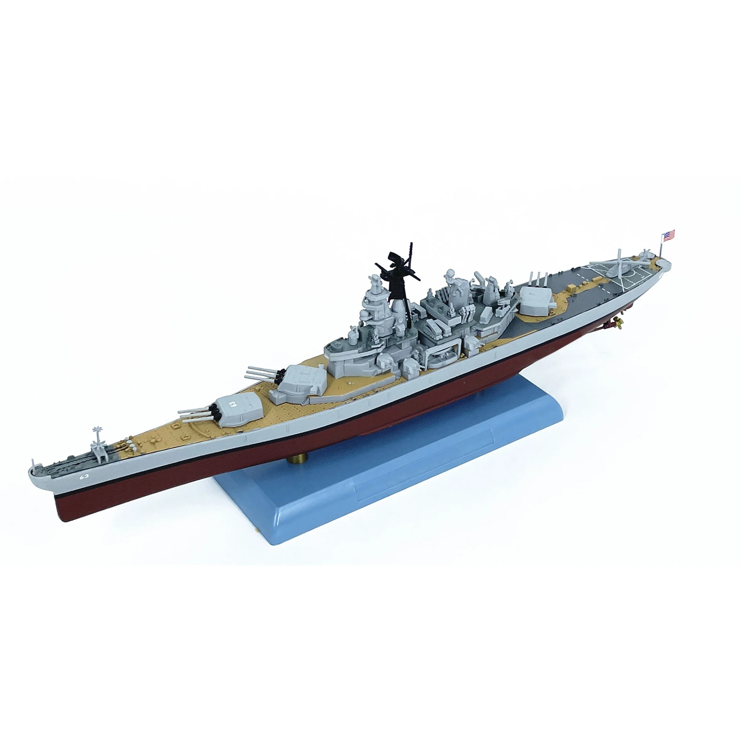 

1:1000 Модель линкора Миссури США 1991 (модернизированная) (сплав корабля) Коллекционная модель готового продукта