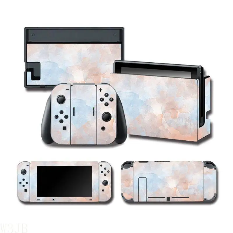 W3JB Ganzkörper-Aufkleber für Switch-Schutzhülle, bunte Kunst für Konsole – Detail 1