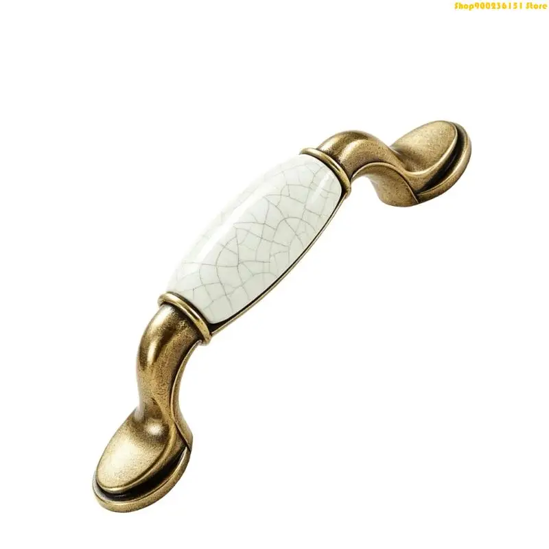 G92C Drawer Pull Handle with White Center Detail Cabinet Pull Tool for Home Storage