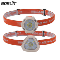 BORUiT LED Headlamp Front Flashlight head Type-C Rechargeable Headlight Head Flashlight Fishing Work Waterproof Camping Lantern