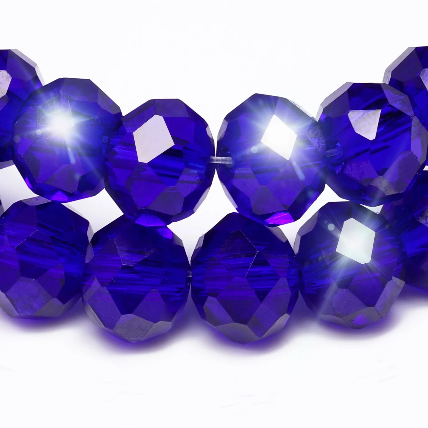 4 6 8 10 12mm Dark Blue Austria Crystal Glass Beads Faceted Rondelle Bead for Jewelry DIY Craft Making Garment