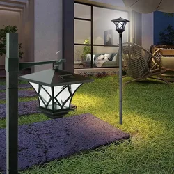 Solar Lamp 1.5 Meters Dual-Use Hanging Lamp Led Outdoor Lighting Decorative Landscape Lamp Solar Garden Lamp Lawn Lamp for Garden Courtyard Path Lawn Holiday Decoration
