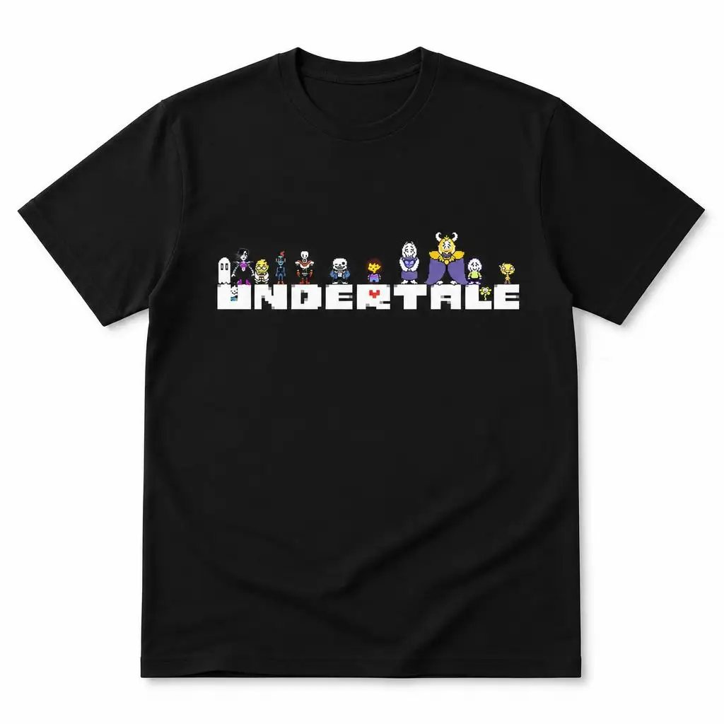 Undertale Video Game Sans Retro T Shirts Casual Tees Short Sleeve Round Collar T-Shirt Pure Cotton Tops