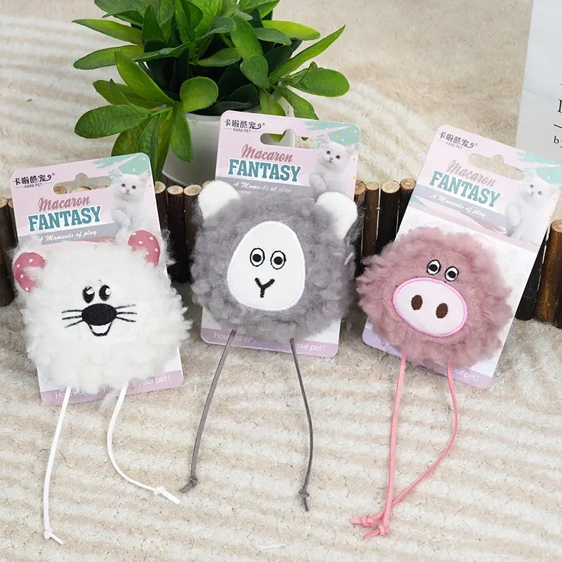 Cat toy self-high relieve boredom cute plush cat mint tease cat toy teeth grinding mouse hanging kitten supplies