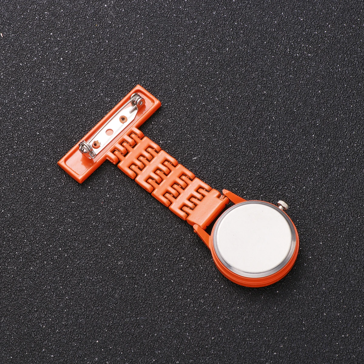 Fashionable Nurse Watch Medical Alloy Pocket Hanging Watch Doctors Durable Portable Timepiece Simple Design Orange