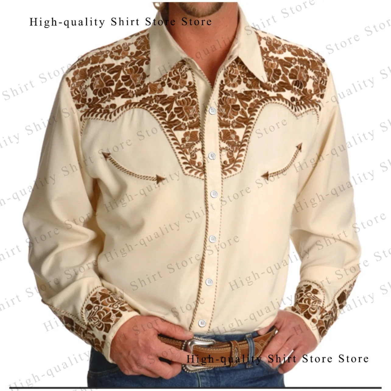 Western tribal ethnic style breathable men\'s shirt star color high-definition soft and comfortable top plus size men\'s clothing