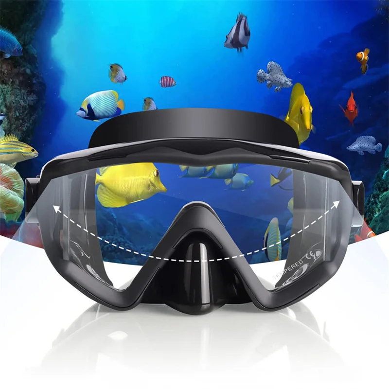 Snorkel Diving Goggles Panoramic Scuba Diving Goggles Adult Youth Panoramic Swim Goggles With Nose Cover For Diving Snorkeling