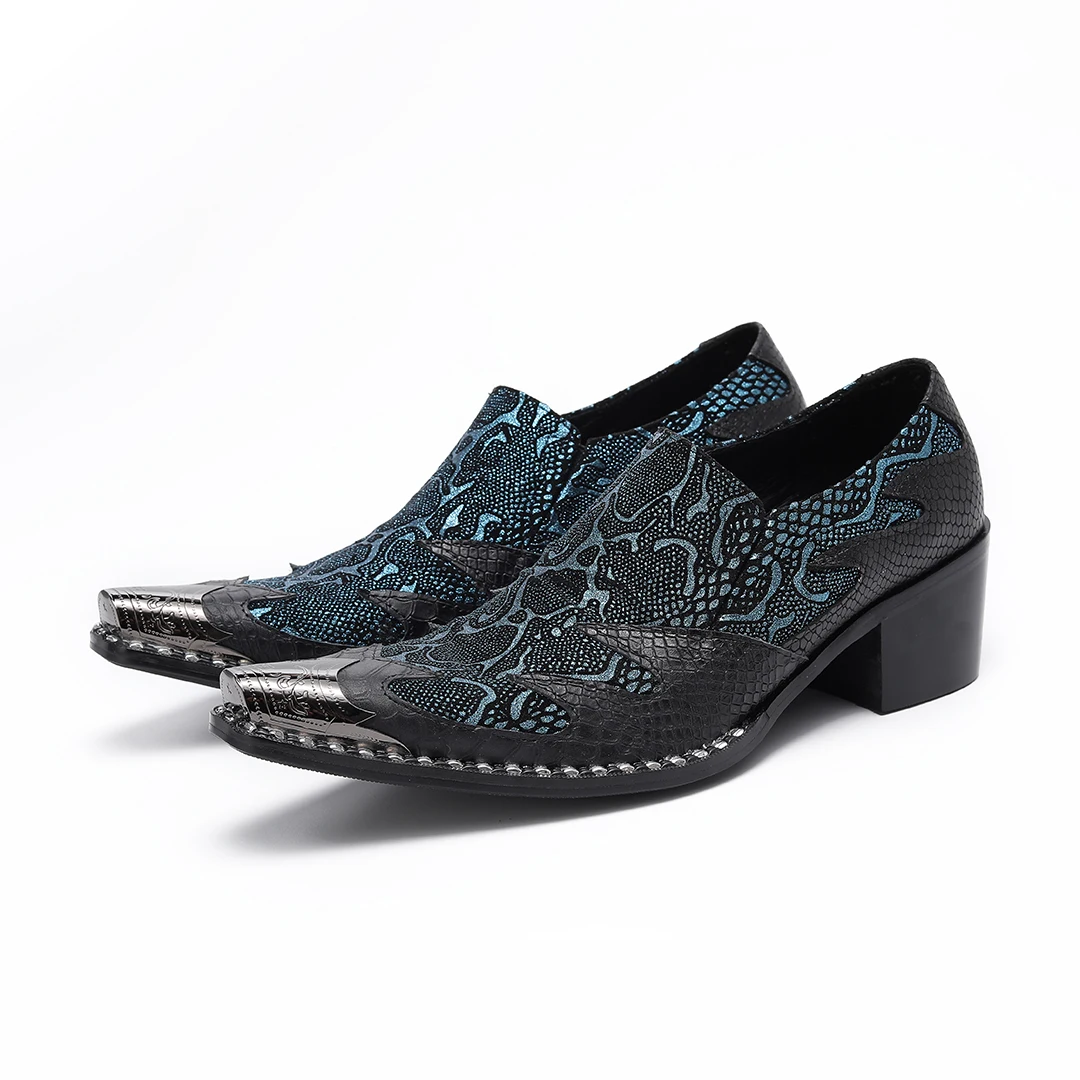 

British Style Pattern Genuine Leather Dress Shoes Man Plus Size Black Business Office Formal Male Shoes Men Party Leather Shoes