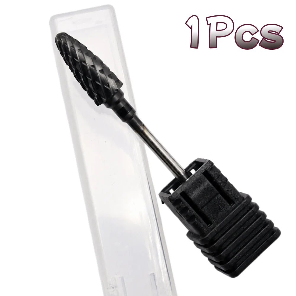 1Pc Black Coated Tungsten Carbide Nail Drill Bit 3/32