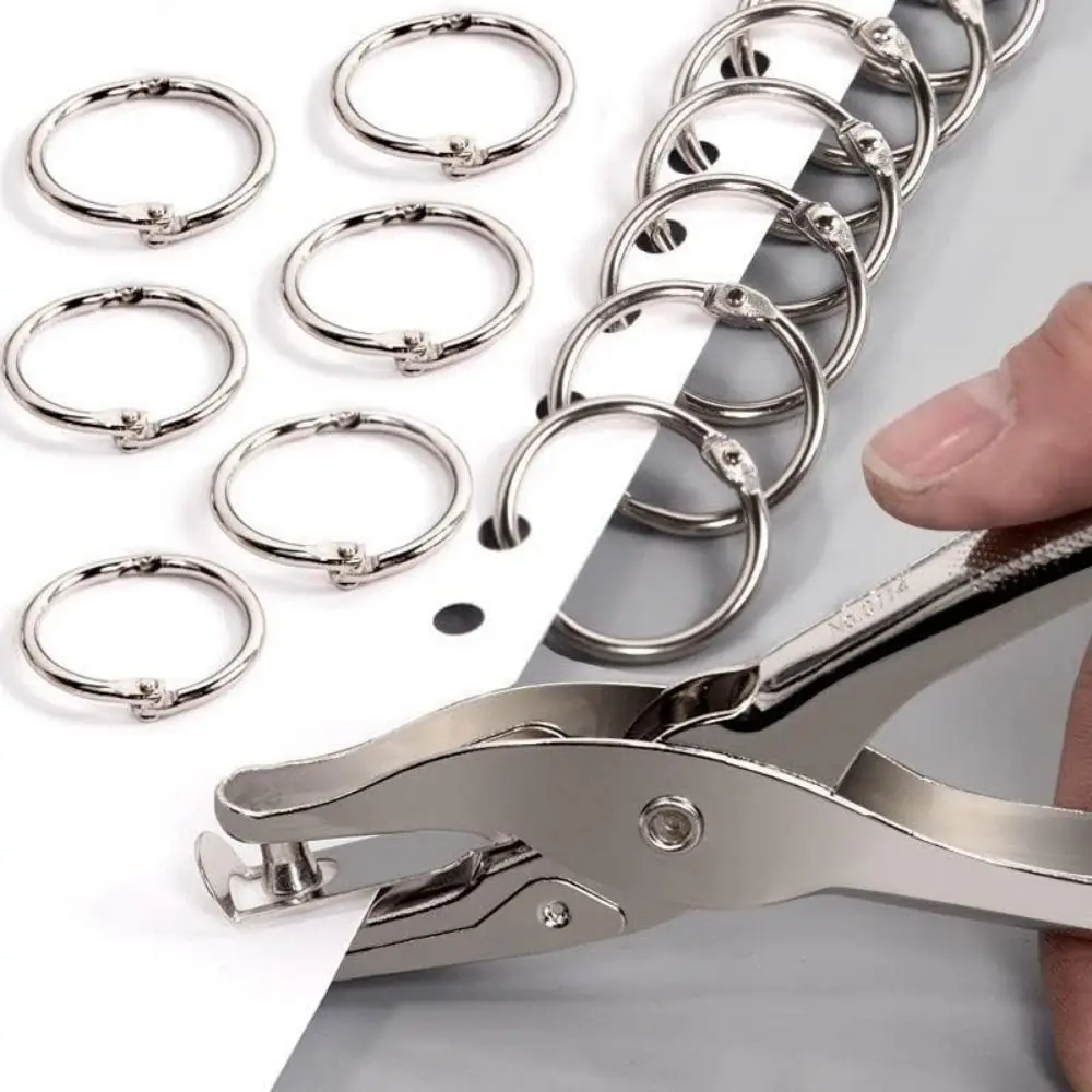 50Pcs O Ring Metal Binder Rings Sturdy Assorted Sizes Keychain Rings Reusable Binding Hoops Metal Opening Ring Home Office
