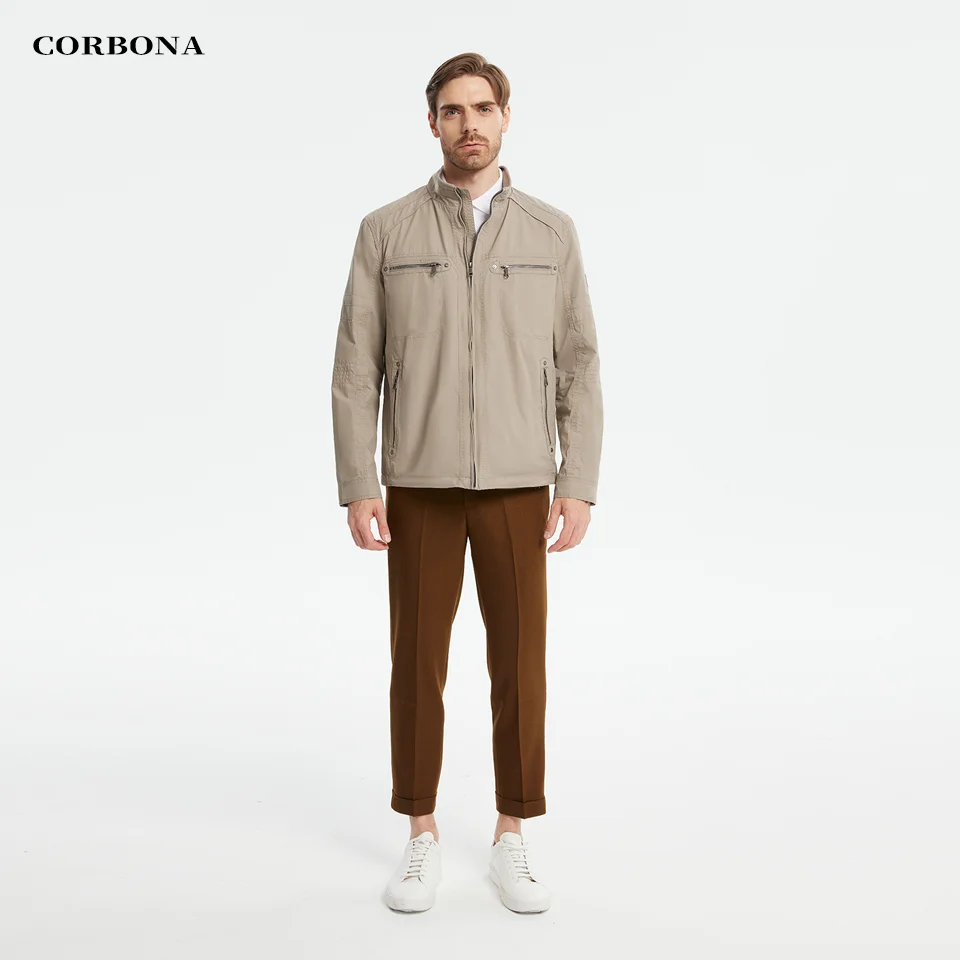 CORBONA 2024 New Arrival Men Spring Jacket White Male Fashion Sailing Sea Working Clothing Parka Autumn Summer High Quality