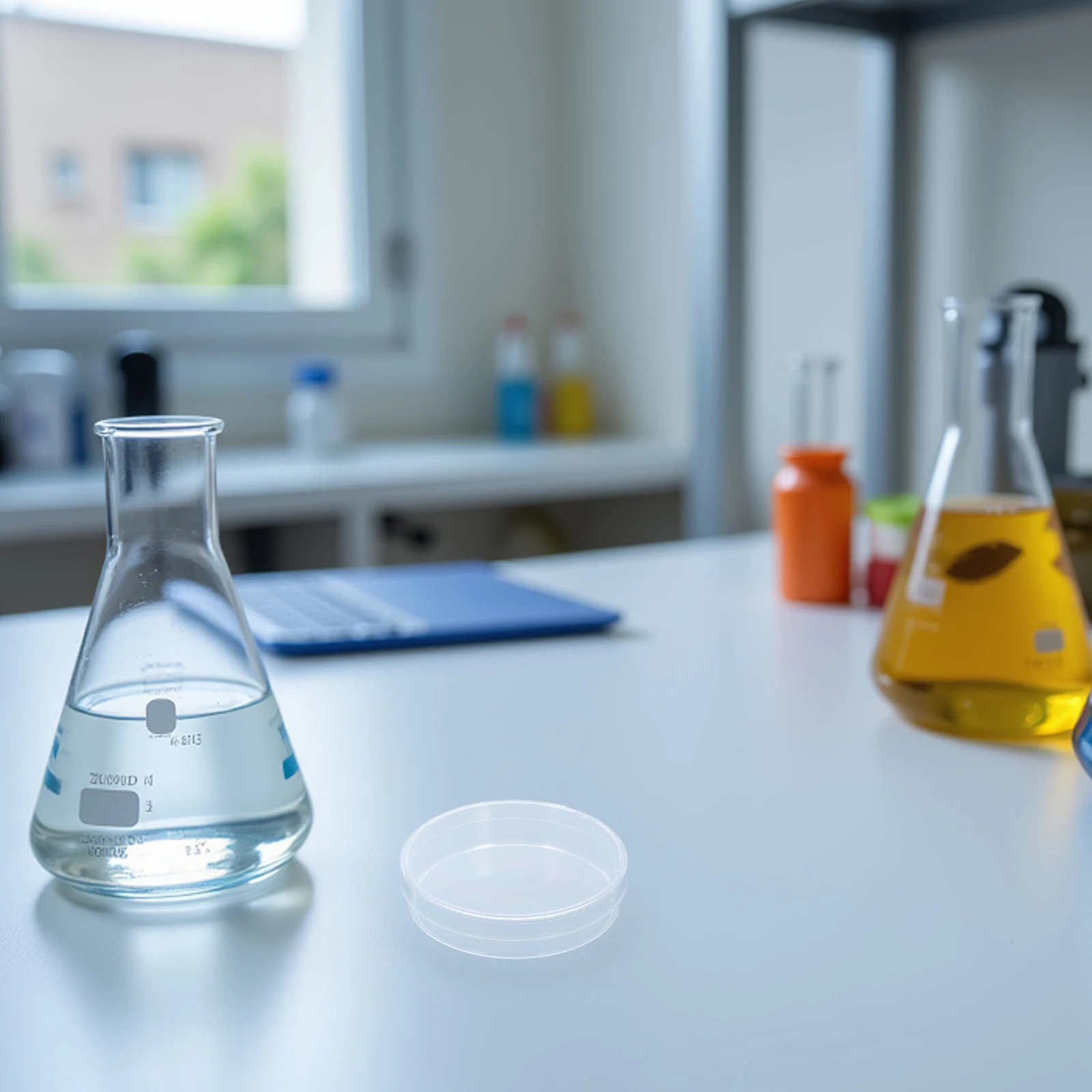 

10Pcs Clear Petri Dishes with Lid Laboratory Chemistry Plates Heat Resistant Culture Dish Agar Experimental Science Supplies