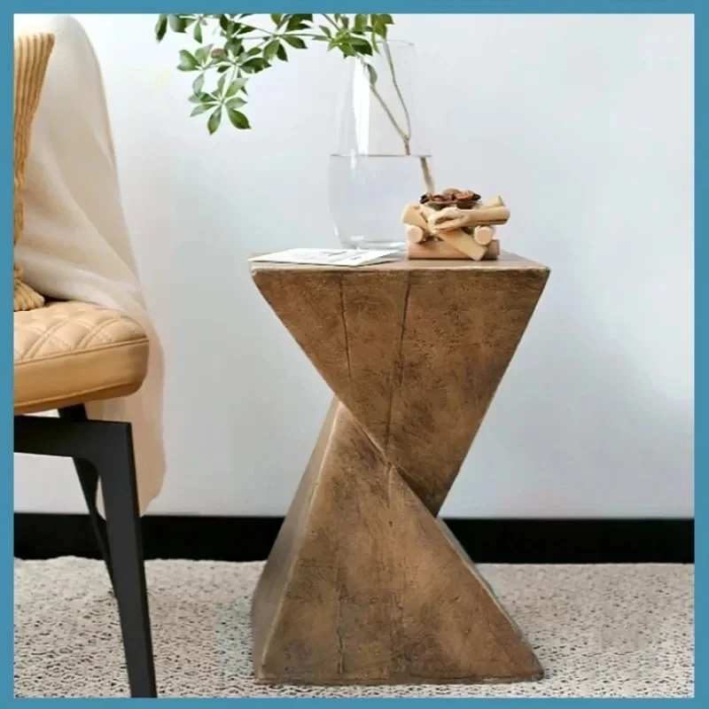 Mesas modernas de borda geométrica interna e externa, mesinhas de cabeceira pequenas, sofás, penteadeiras, mesas de centro GN152TB